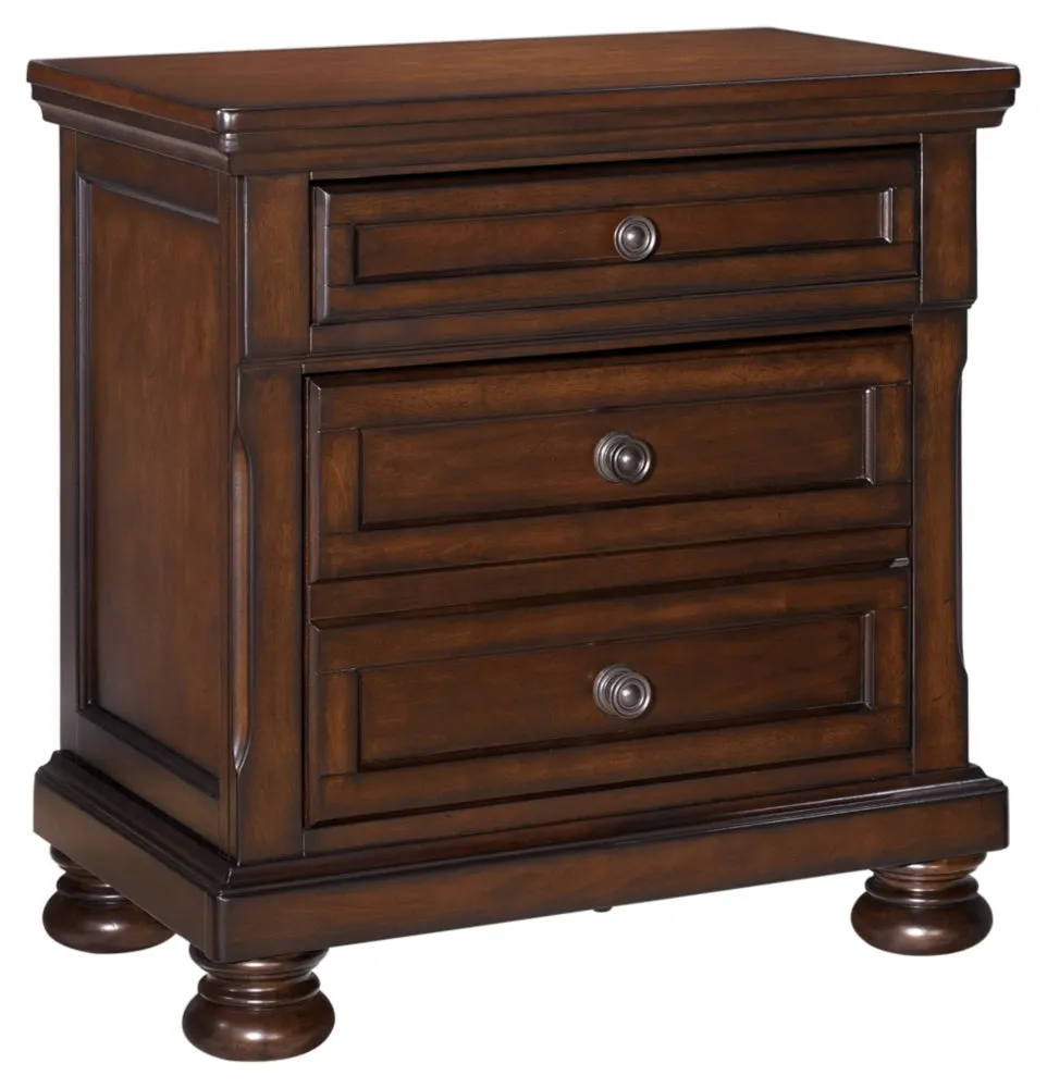 Porter California King Sleigh Bed with Mirrored Dresser, Chest and 2 Nightstands